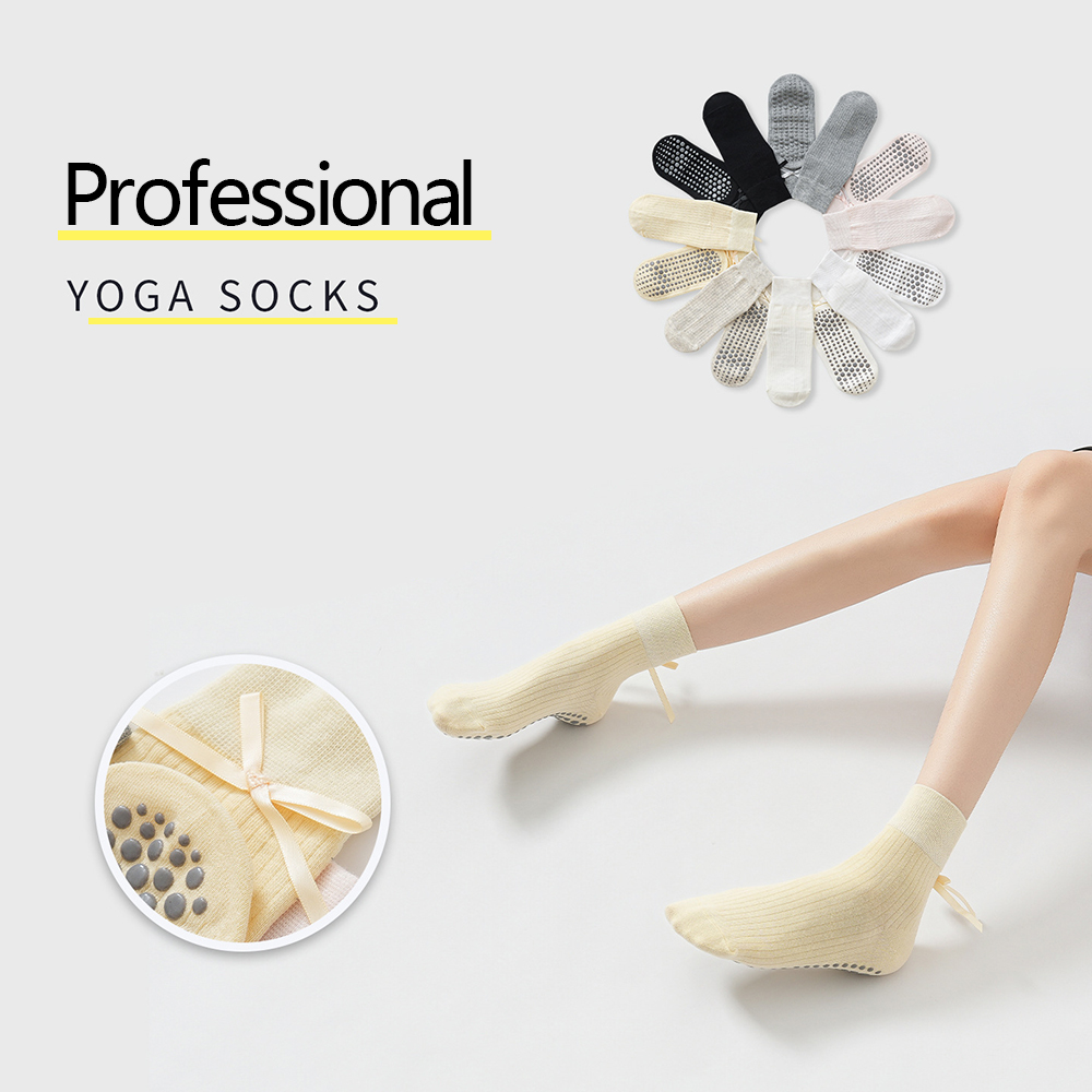 Yoga Pilates Girl - Cute Bowknot Yoga Socks Girls Sweet