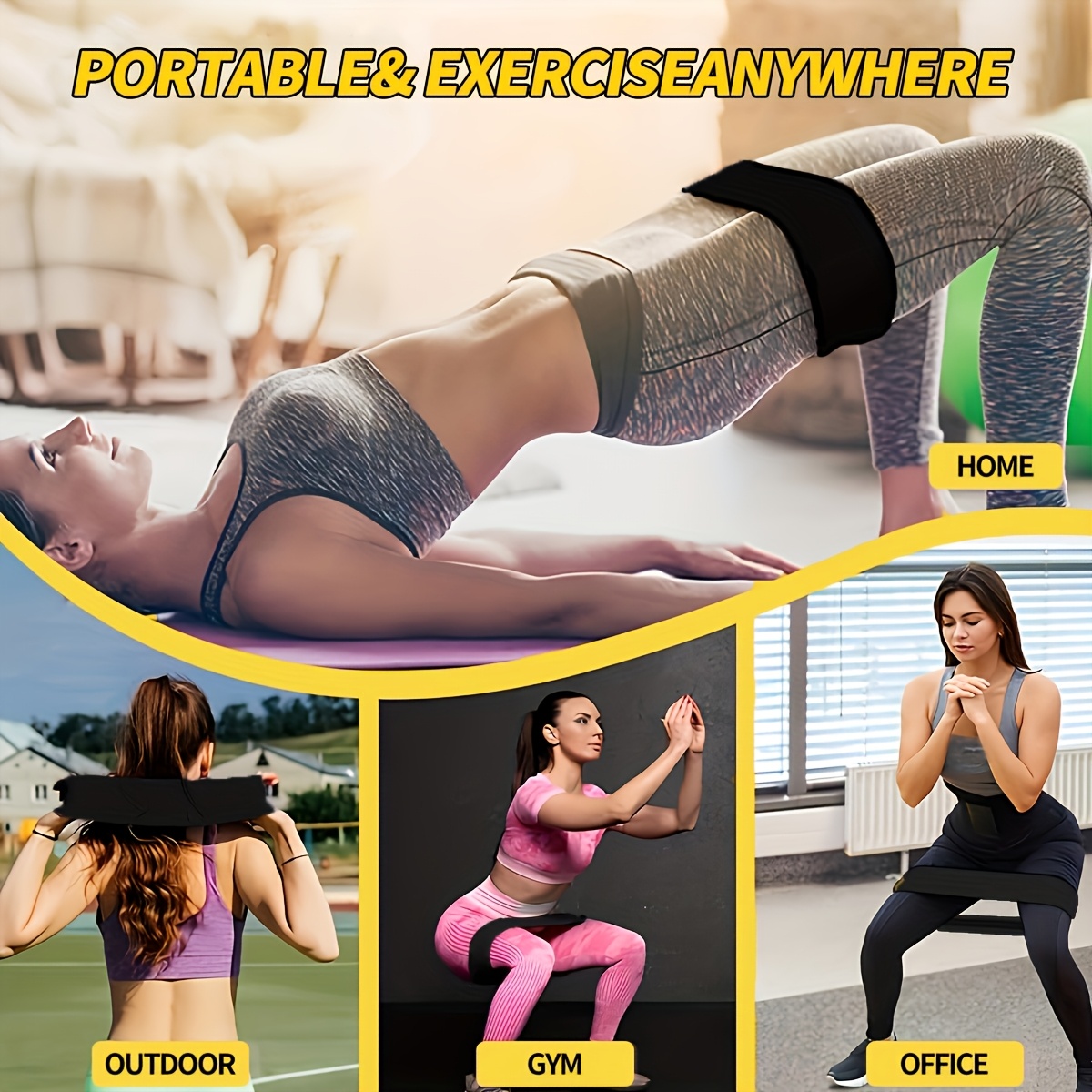 3PCS Resistance Bands Set, Ela - огляд і ціна Pilates Yoga Home Workout