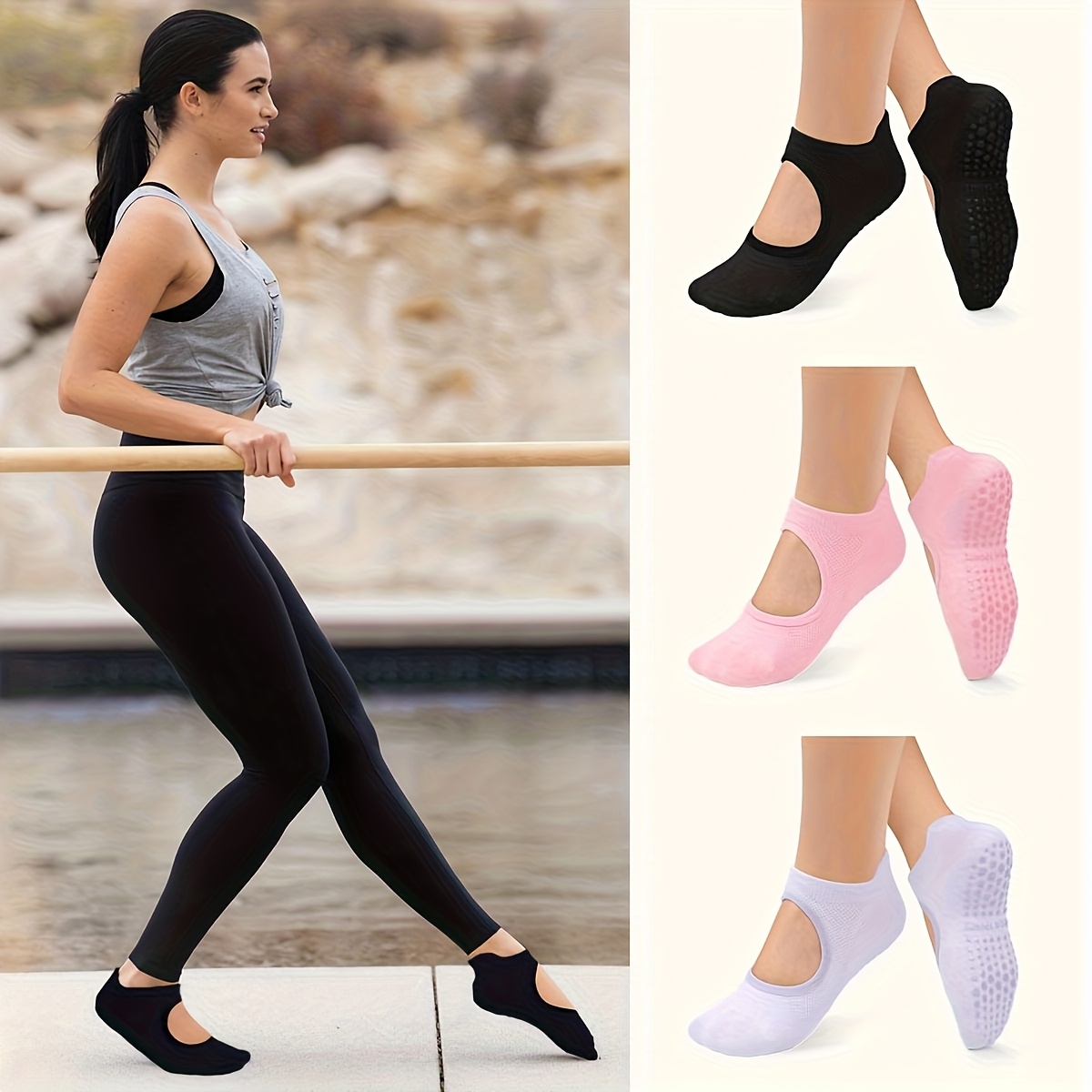 Non Slip Grip Women Socks for  - огляд і ціна Medias Para Pilates Y Yoga