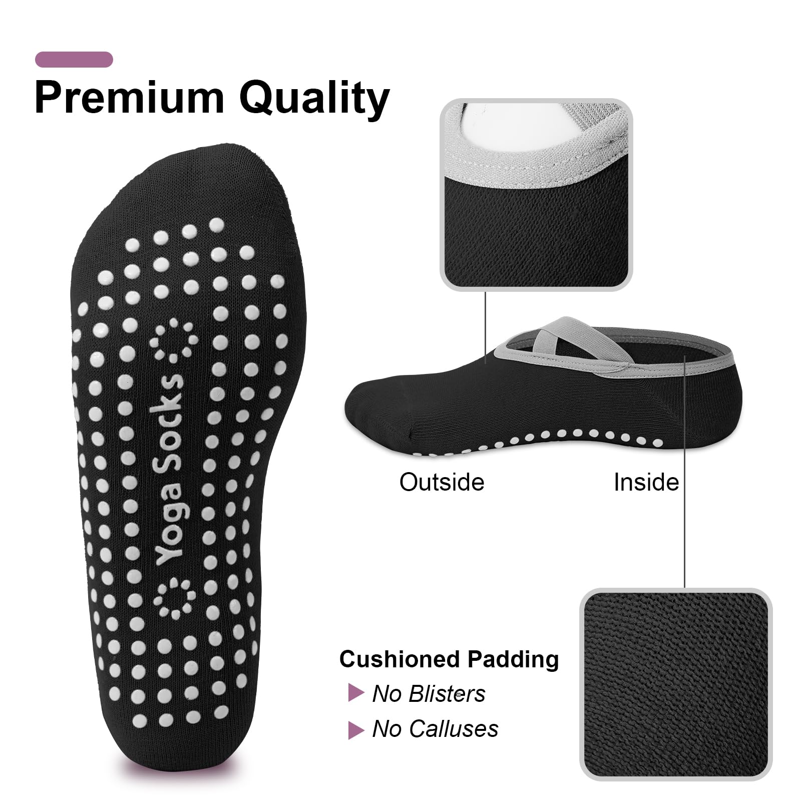 4-Pack Women's Pilates Socks,  - огляд і ціна Medias Para Pilates Y Yoga