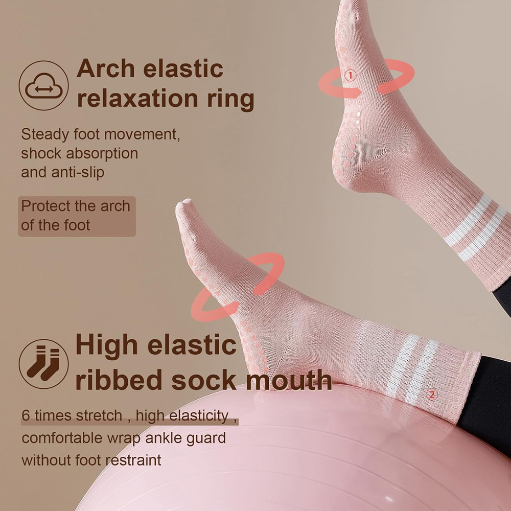 Yoga Pilates Socks with Grips  - огляд і ціна Pilates Yoga Workout